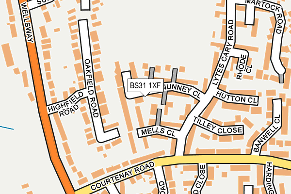 BS31 1XF map - OS OpenMap – Local (Ordnance Survey) BS31 1XF map - OS OpenMap – Local (Ordnance Survey)