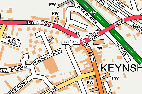 BS31 2FL map - OS OpenMap – Local (Ordnance Survey) BS31 2FL map - OS OpenMap – Local (Ordnance Survey)