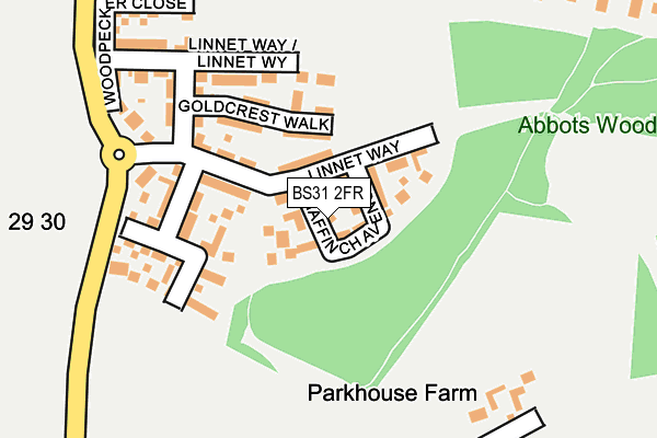 BS31 2FR map - OS OpenMap – Local (Ordnance Survey) BS31 2FR map - OS OpenMap – Local (Ordnance Survey)