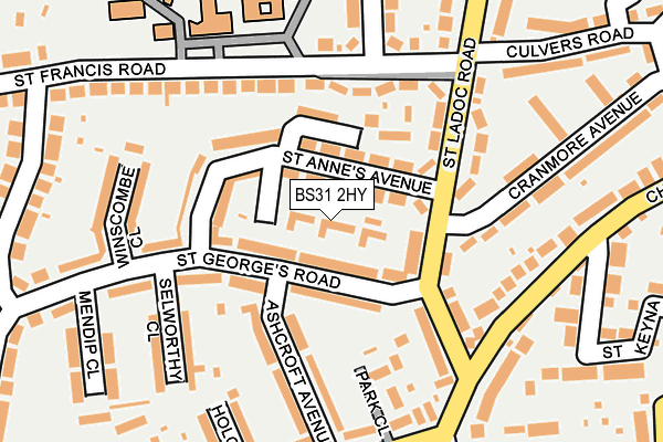 BS31 2HY map - OS OpenMap – Local (Ordnance Survey) BS31 2HY map - OS OpenMap – Local (Ordnance Survey)