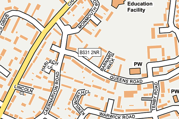 BS31 2NR map - OS OpenMap – Local (Ordnance Survey) BS31 2NR map - OS OpenMap – Local (Ordnance Survey)