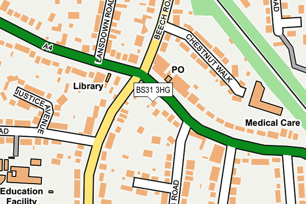 BS31 3HG map - OS OpenMap – Local (Ordnance Survey) BS31 3HG map - OS OpenMap – Local (Ordnance Survey)