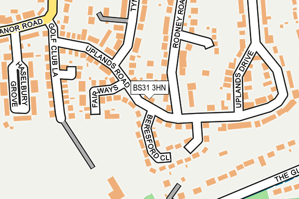BS31 3HN map - OS OpenMap – Local (Ordnance Survey) BS31 3HN map - OS OpenMap – Local (Ordnance Survey)