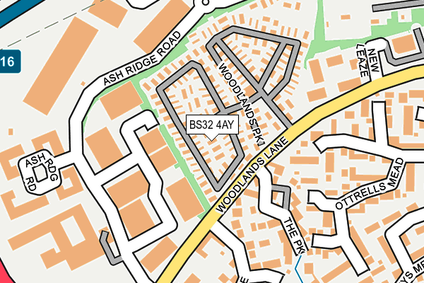 BS32 4AY map - OS OpenMap – Local (Ordnance Survey) BS32 4AY map - OS OpenMap – Local (Ordnance Survey)