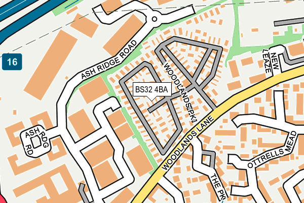 BS32 4BA map - OS OpenMap – Local (Ordnance Survey) BS32 4BA map - OS OpenMap – Local (Ordnance Survey)