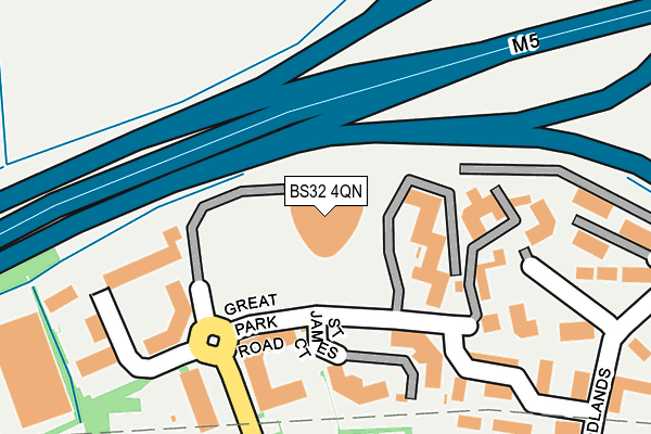 BS32 4QN map - OS OpenMap – Local (Ordnance Survey) BS32 4QN map - OS OpenMap – Local (Ordnance Survey)