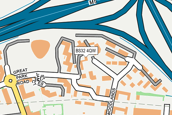 BS32 4QW map - OS OpenMap – Local (Ordnance Survey) BS32 4QW map - OS OpenMap – Local (Ordnance Survey)