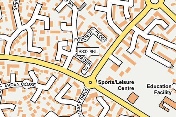 BS32 8BL map - OS OpenMap – Local (Ordnance Survey) BS32 8BL map - OS OpenMap – Local (Ordnance Survey)