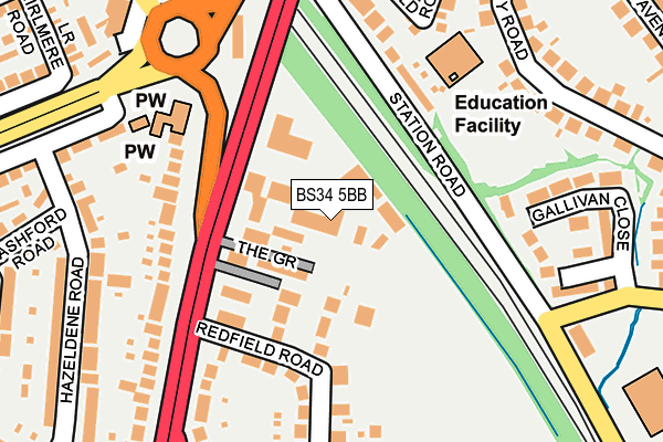 BS34 5BB map - OS OpenMap – Local (Ordnance Survey) BS34 5BB map - OS OpenMap – Local (Ordnance Survey)