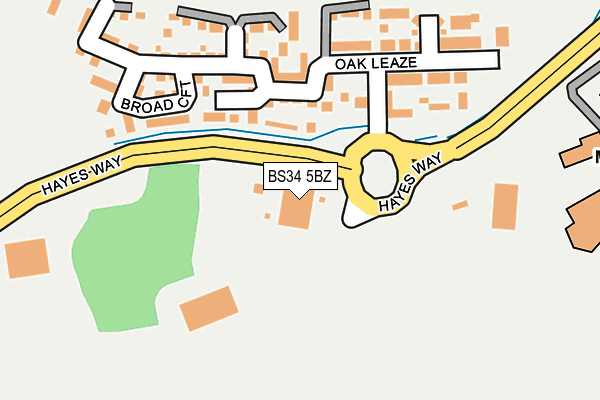 BS34 5BZ map - OS OpenMap – Local (Ordnance Survey) BS34 5BZ map - OS OpenMap – Local (Ordnance Survey)