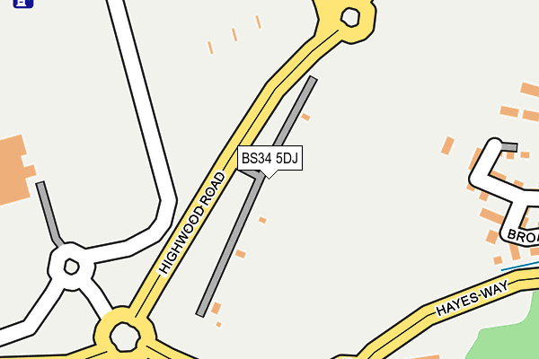 BS34 5DJ map - OS OpenMap – Local (Ordnance Survey) BS34 5DJ map - OS OpenMap – Local (Ordnance Survey)