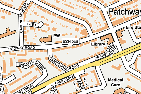 BS34 5EB map - OS OpenMap – Local (Ordnance Survey)