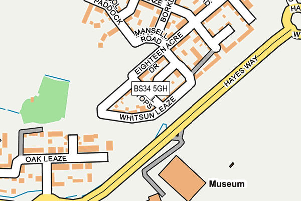 BS34 5GH map - OS OpenMap – Local (Ordnance Survey) BS34 5GH map - OS OpenMap – Local (Ordnance Survey)