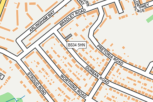 BS34 5HN map - OS OpenMap – Local (Ordnance Survey) BS34 5HN map - OS OpenMap – Local (Ordnance Survey)