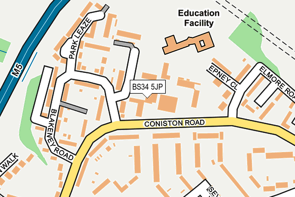 BS34 5JP map - OS OpenMap – Local (Ordnance Survey) BS34 5JP map - OS OpenMap – Local (Ordnance Survey)