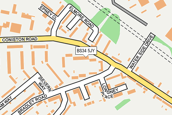 BS34 5JY map - OS OpenMap – Local (Ordnance Survey) BS34 5JY map - OS OpenMap – Local (Ordnance Survey)