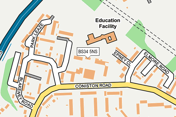 BS34 5NS map - OS OpenMap – Local (Ordnance Survey) BS34 5NS map - OS OpenMap – Local (Ordnance Survey)
