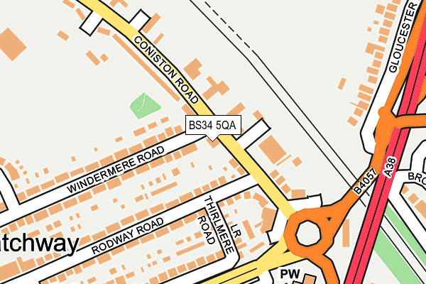 BS34 5QA map - OS OpenMap – Local (Ordnance Survey) BS34 5QA map - OS OpenMap – Local (Ordnance Survey)
