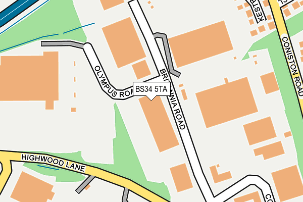 BS34 5TA map - OS OpenMap – Local (Ordnance Survey) BS34 5TA map - OS OpenMap – Local (Ordnance Survey)