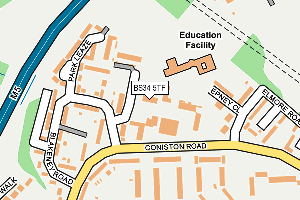 BS34 5TF map - OS OpenMap – Local (Ordnance Survey) BS34 5TF map - OS OpenMap – Local (Ordnance Survey)