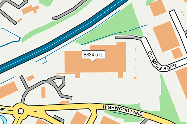 BS34 5TL map - OS OpenMap – Local (Ordnance Survey) BS34 5TL map - OS OpenMap – Local (Ordnance Survey)