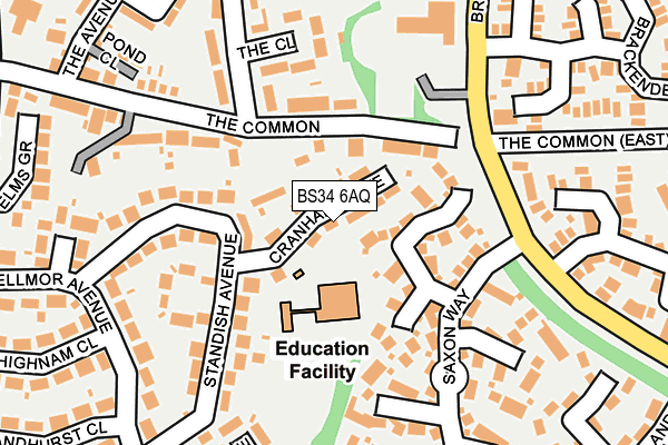 BS34 6AQ map - OS OpenMap – Local (Ordnance Survey) BS34 6AQ map - OS OpenMap – Local (Ordnance Survey)