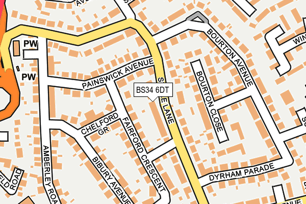 BS34 6DT map - OS OpenMap – Local (Ordnance Survey) BS34 6DT map - OS OpenMap – Local (Ordnance Survey)