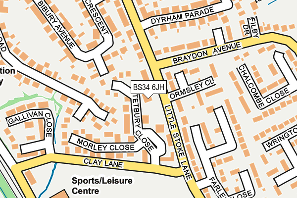 BS34 6JH map - OS OpenMap – Local (Ordnance Survey) BS34 6JH map - OS OpenMap – Local (Ordnance Survey)