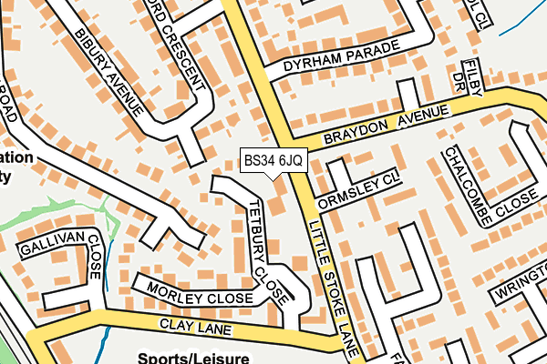 BS34 6JQ map - OS OpenMap – Local (Ordnance Survey) BS34 6JQ map - OS OpenMap – Local (Ordnance Survey)