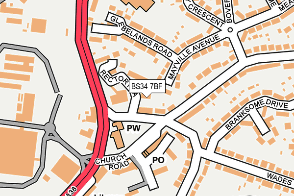 BS34 7BF map - OS OpenMap – Local (Ordnance Survey) BS34 7BF map - OS OpenMap – Local (Ordnance Survey)