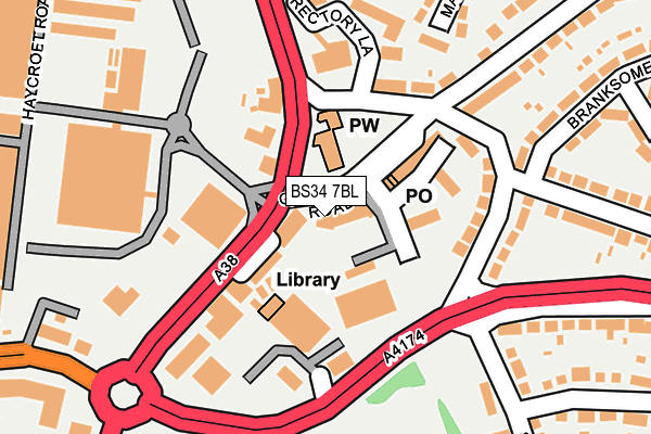 BS34 7BL map - OS OpenMap – Local (Ordnance Survey) BS34 7BL map - OS OpenMap – Local (Ordnance Survey)