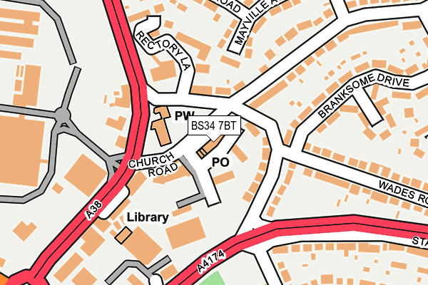 BS34 7BT map - OS OpenMap – Local (Ordnance Survey) BS34 7BT map - OS OpenMap – Local (Ordnance Survey)