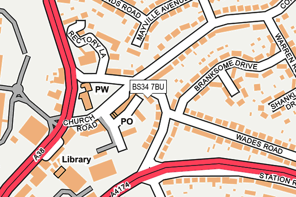 BS34 7BU map - OS OpenMap – Local (Ordnance Survey) BS34 7BU map - OS OpenMap – Local (Ordnance Survey)