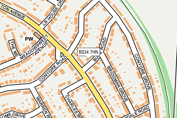 BS34 7HN map - OS OpenMap – Local (Ordnance Survey) BS34 7HN map - OS OpenMap – Local (Ordnance Survey)