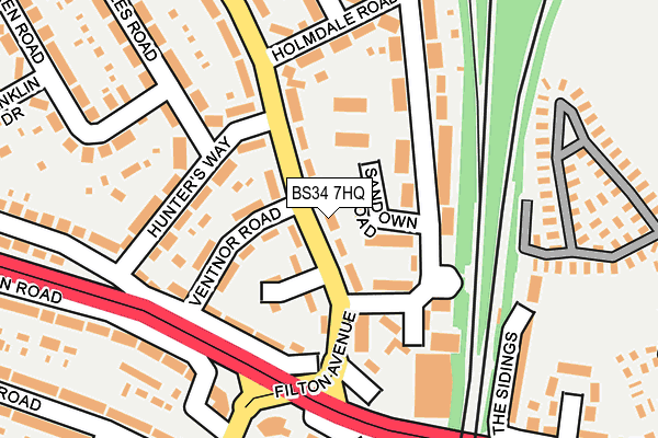 BS34 7HQ map - OS OpenMap – Local (Ordnance Survey) BS34 7HQ map - OS OpenMap – Local (Ordnance Survey)