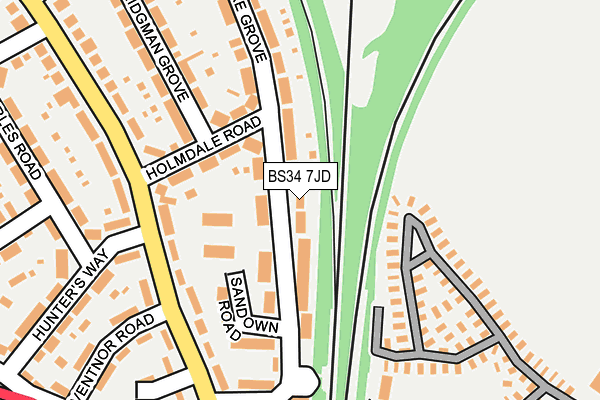 BS34 7JD map - OS OpenMap – Local (Ordnance Survey) BS34 7JD map - OS OpenMap – Local (Ordnance Survey)