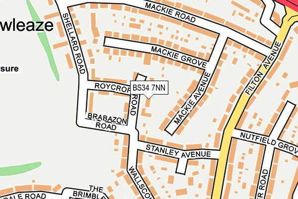 BS34 7NN map - OS OpenMap – Local (Ordnance Survey) BS34 7NN map - OS OpenMap – Local (Ordnance Survey)