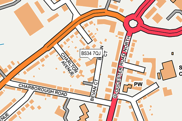 BS34 7QJ map - OS OpenMap – Local (Ordnance Survey) BS34 7QJ map - OS OpenMap – Local (Ordnance Survey)