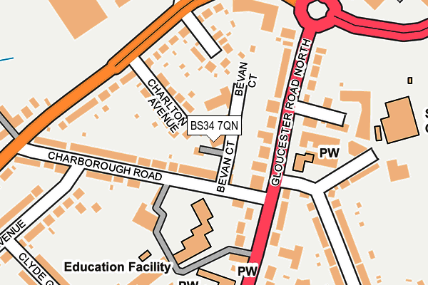 BS34 7QN map - OS OpenMap – Local (Ordnance Survey) BS34 7QN map - OS OpenMap – Local (Ordnance Survey)