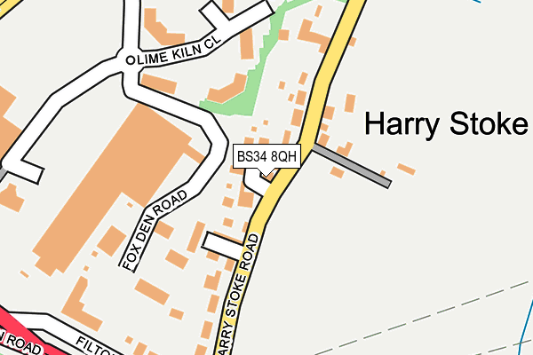 BS34 8QH map - OS OpenMap – Local (Ordnance Survey)