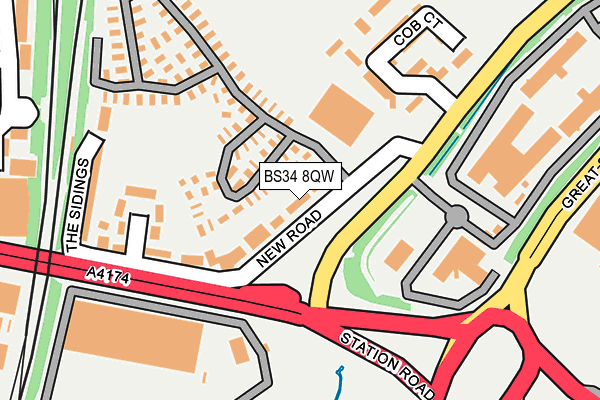 BS34 8QW map - OS OpenMap – Local (Ordnance Survey) BS34 8QW map - OS OpenMap – Local (Ordnance Survey)