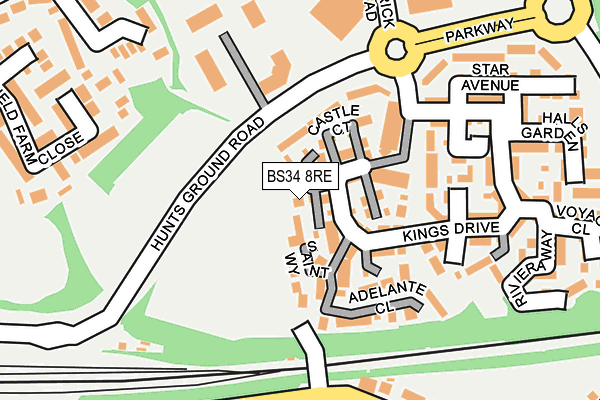 BS34 8RE map - OS OpenMap – Local (Ordnance Survey)