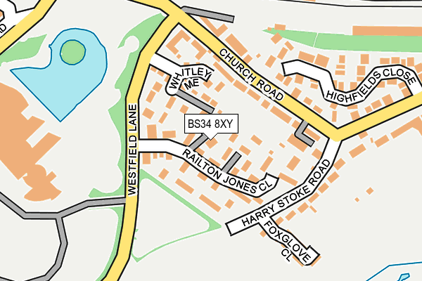 BS34 8XY map - OS OpenMap – Local (Ordnance Survey) BS34 8XY map - OS OpenMap – Local (Ordnance Survey)