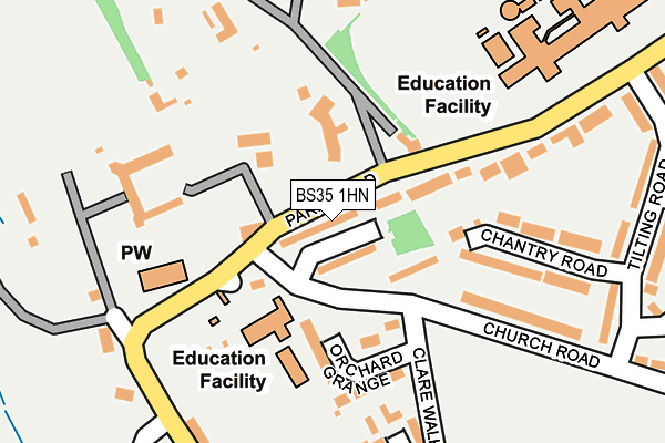 BS35 1HN map - OS OpenMap – Local (Ordnance Survey)