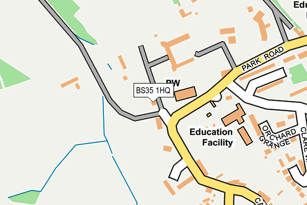 BS35 1HQ map - OS OpenMap – Local (Ordnance Survey)