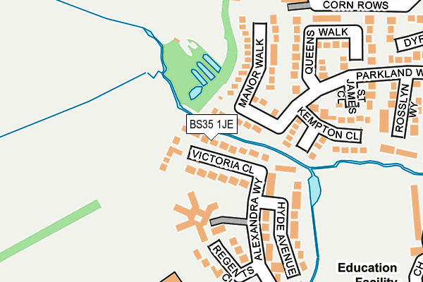 BS35 1JE map - OS OpenMap – Local (Ordnance Survey)