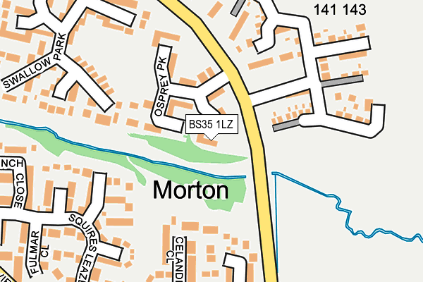 BS35 1LZ map - OS OpenMap – Local (Ordnance Survey)