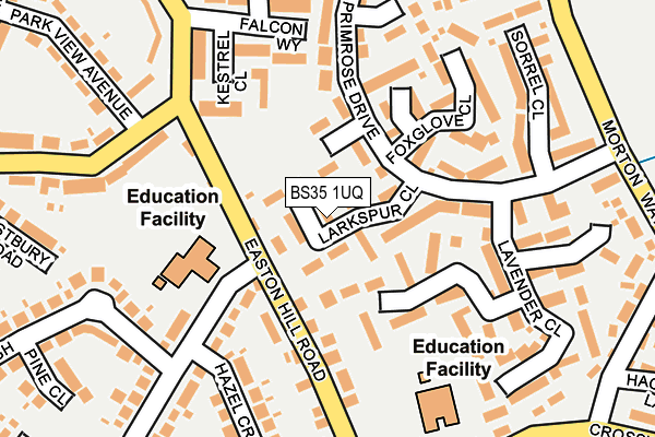 BS35 1UQ map - OS OpenMap – Local (Ordnance Survey)