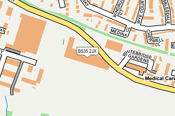 BS35 2JX map - OS OpenMap – Local (Ordnance Survey)