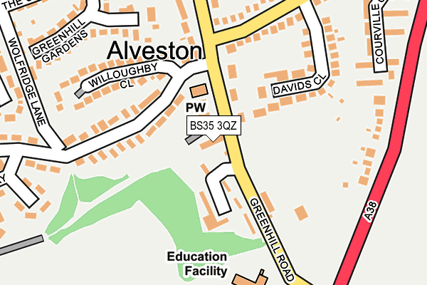 BS35 3QZ map - OS OpenMap – Local (Ordnance Survey)
